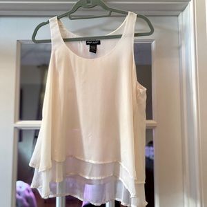 White Flowy Tank